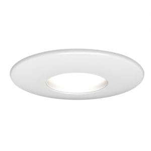 4lite Fire Rated GU10 Downlight (IP20) Matt White with separate Smart LED Wiz Connected Bulb