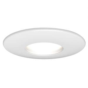 4lite Fire Rated GU10 Downlight (IP65) Matt White with separate Smart LED Wiz Connected Bulb