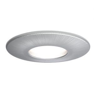 4lite Fire Rated GU10 Downlight (IP65) Satin Chrome with separate Smart LED Wiz Connected Bulb