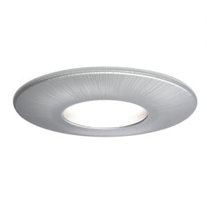 4lite WiZ Connected SMART LED Satin Chrome Fire Rated Downlight (IP20) with GU10 Bulb
