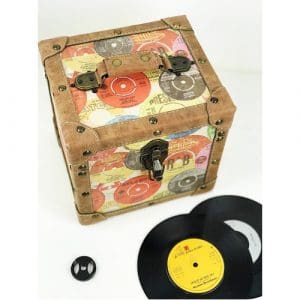 7 Inch 50 Record Storge Carry Case - Retro