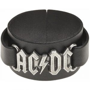 AC/DC Logo Leather Wriststrap Bracelet
