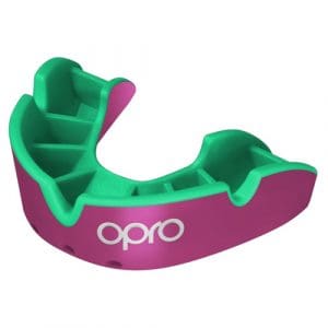 Adult OPRO SILVER Self-Fit GEN4 Mouthguard - Pink/Green