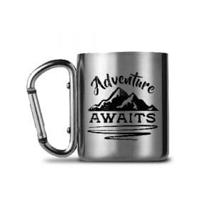 Adventure - Awaits Carabiner Mug
