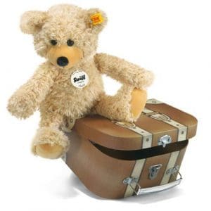 Charly Dangling Teddy Bear In Suitcase, Beige