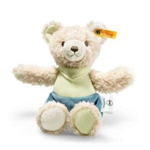 Friend-Finder Teddy Bear With Rustling Foil, Cream/Green/Petrol