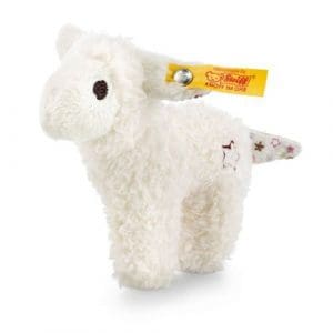 Mini Lamb With Rustling Foil And Rattle, White