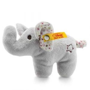 Mini Elephant With Rustling Foil And Rattle, Grey
