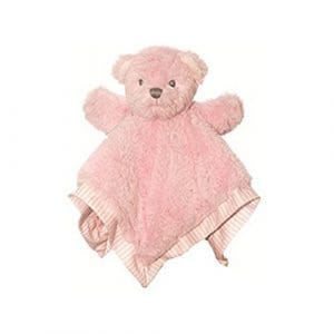 Hug-A-Boo Pink Bear Finger Puppet With Blankie