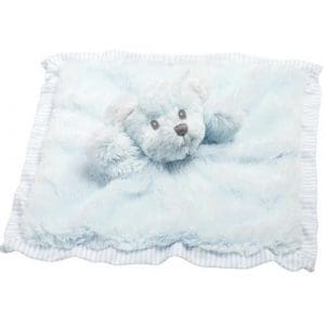Hug-A-Boo Blue Bear Finger Puppet With Blankie