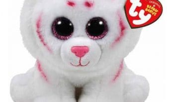 TY Tabor Pink/White Tiger Beanie Babies
