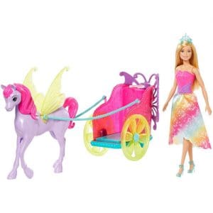 Barbie with Fantasy Horse & Chariot