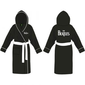 Beatles Drop T Black Fleece Bathrobe Medium / Large