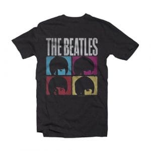 Beatles Hard Days Night Amplified Vintage Charcoal Large T Shirt