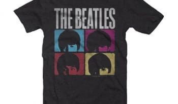 Beatles Hard Days Night Amplified Vintage Charcoal Large T Shirt
