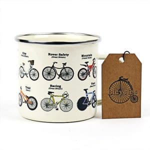 Bicycles Enamel Mug