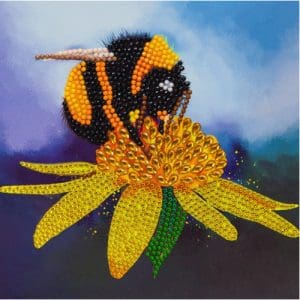 Bumblebee, 18x18cm Crystal Art Card