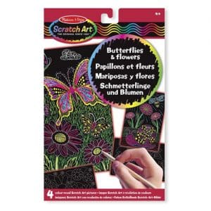 Butterflies & Flowers Scratch Art