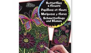 Butterflies & Flowers Scratch Art