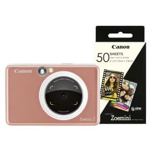 Canon Zoemini S Pocket Size 2-in-1 Instant Camera (60 Shots) - Rose Gold