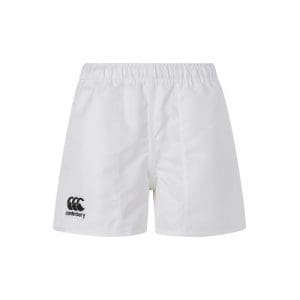 Canterbury Junior Professional Polyester Rugby Short: White - 10 Years