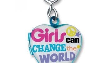 Charm It Girls Can Change the World Locket Charm