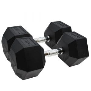 Cougar Thor Hex Dumbbells - Rubber Coated (Pair) - 2 x 22.5kg