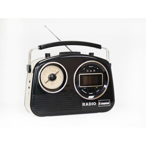 Devon Portable Retro DAB Radio - Black