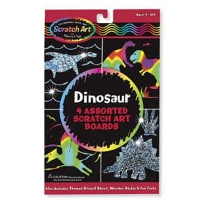 Dinosaurs Scratch Art