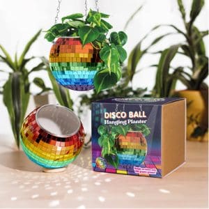 Disco Ball Hanging Planter - Rainbow 6