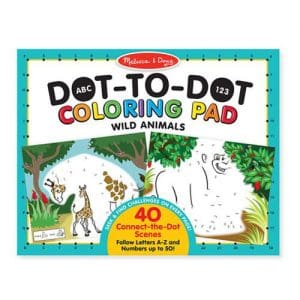Dot-to-Dot Colouring Pad - Wild Animals