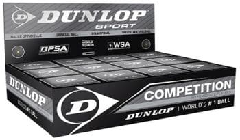 Dunlop Competition Squash Balls (1 Ball Box 12)