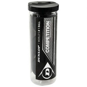 Dunlop Competition Squash Balls (3 Ball Tube)