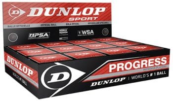 Dunlop Progress Squash Balls (1 Ball Box of 12)