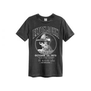 Elton John Live In Concert Amplified Vintage Charcoal Medium T Shirt