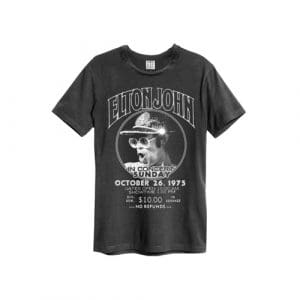 Elton John Live In Concert Amplified Vintage Charcoal Xx Large T Shirt
