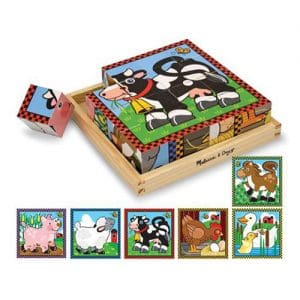 Farm Wooden Cube Puzzle