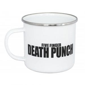 Five Finger Death Punch White Logo Mug Enamel