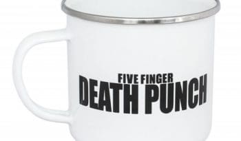 Five Finger Death Punch White Logo Mug Enamel