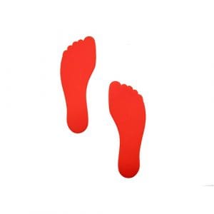 Foot Floor Marker (Pack of 6): Red