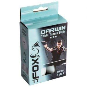 Fox TT Darwin 3 Star Table Tennis Balls (Pack of 6)
