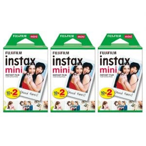 Fujifilm Instax Mini Instant Photo Film - White, 60 Shot Pack
