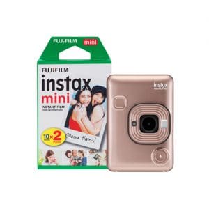 Fujifilm Instax Mini LiPlay Hybrid Instant Camera (20 Shots) - Blush Gold