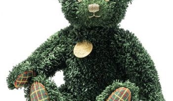 Green Paper Christmas Teddy Bear 34cm