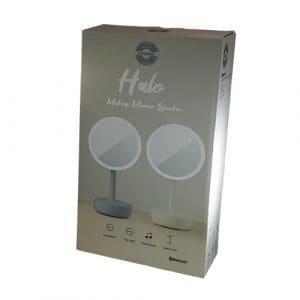 HALO Makeup Mirror & Bluetooth Speaker - Cream