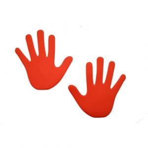 Hand Floor Marker (Pack of 6): Red