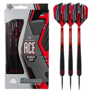 Harrows Ace Rubber Coated Brass Darts - 24g