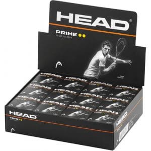 Head Prime Squash Balls - Double Yellow Dot - Box of 12