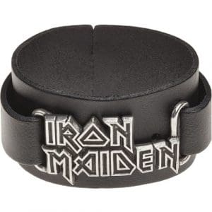 Iron Maiden Logo Leather Wriststrap Bracelet