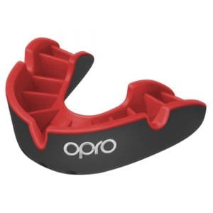 Junior OPRO SILVER Self-Fit GEN4 Mouthguard - Black/Red